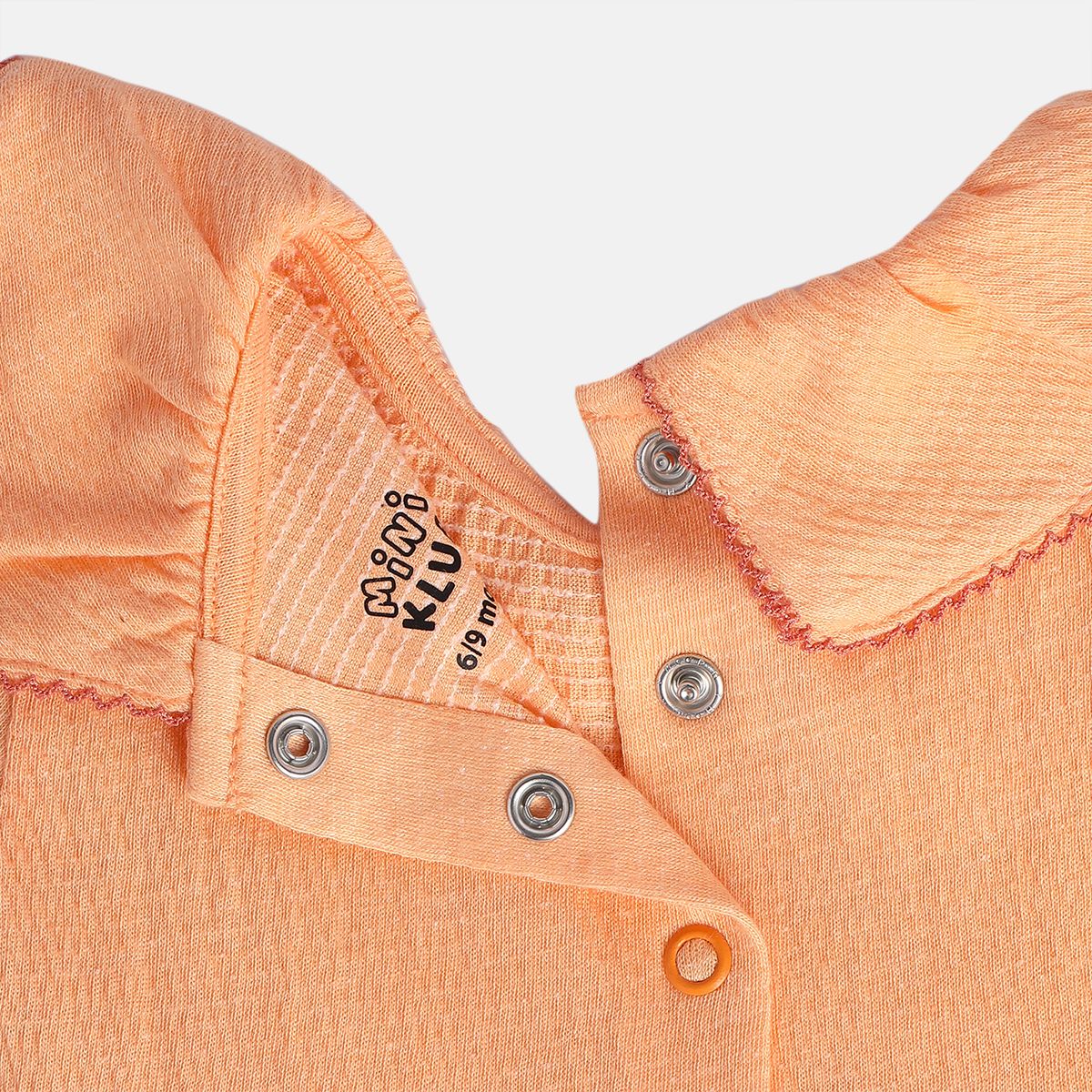 Girls Orange Peter Pan Collar Dress