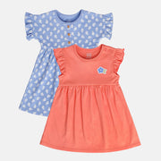 Girls Orange/Blue Dress