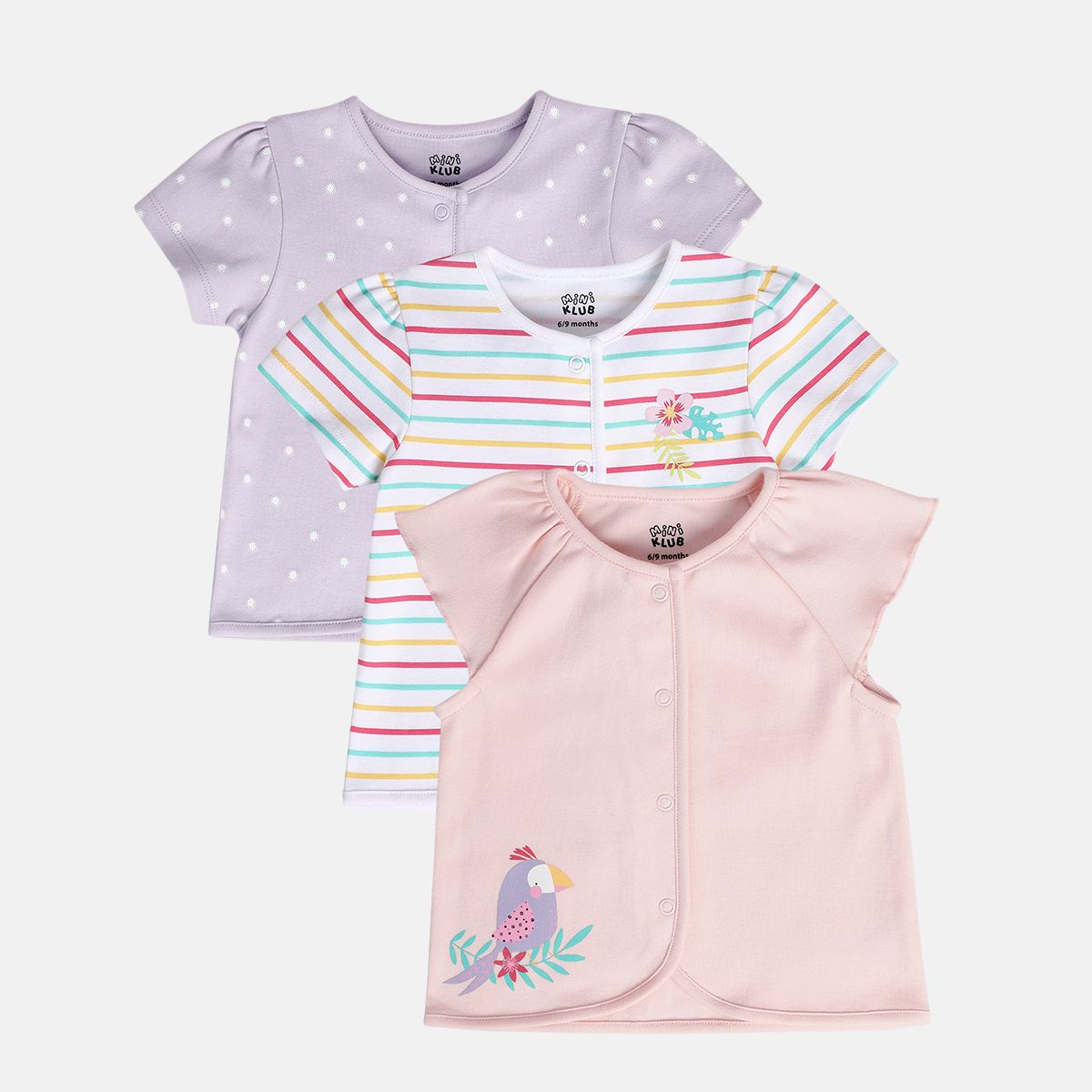Girls White/Pink/Purple Front Open Front Open Vest