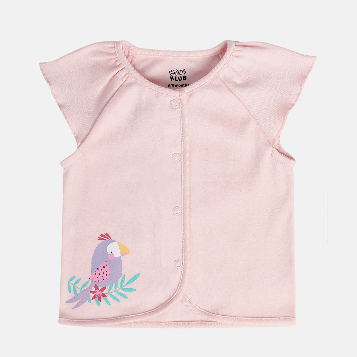 Girls White/Pink/Purple Front Open Front Open Vest