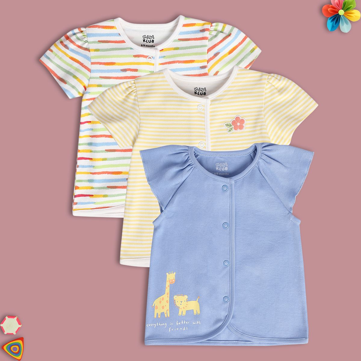 Girls Multi Front Open Front Open Vest