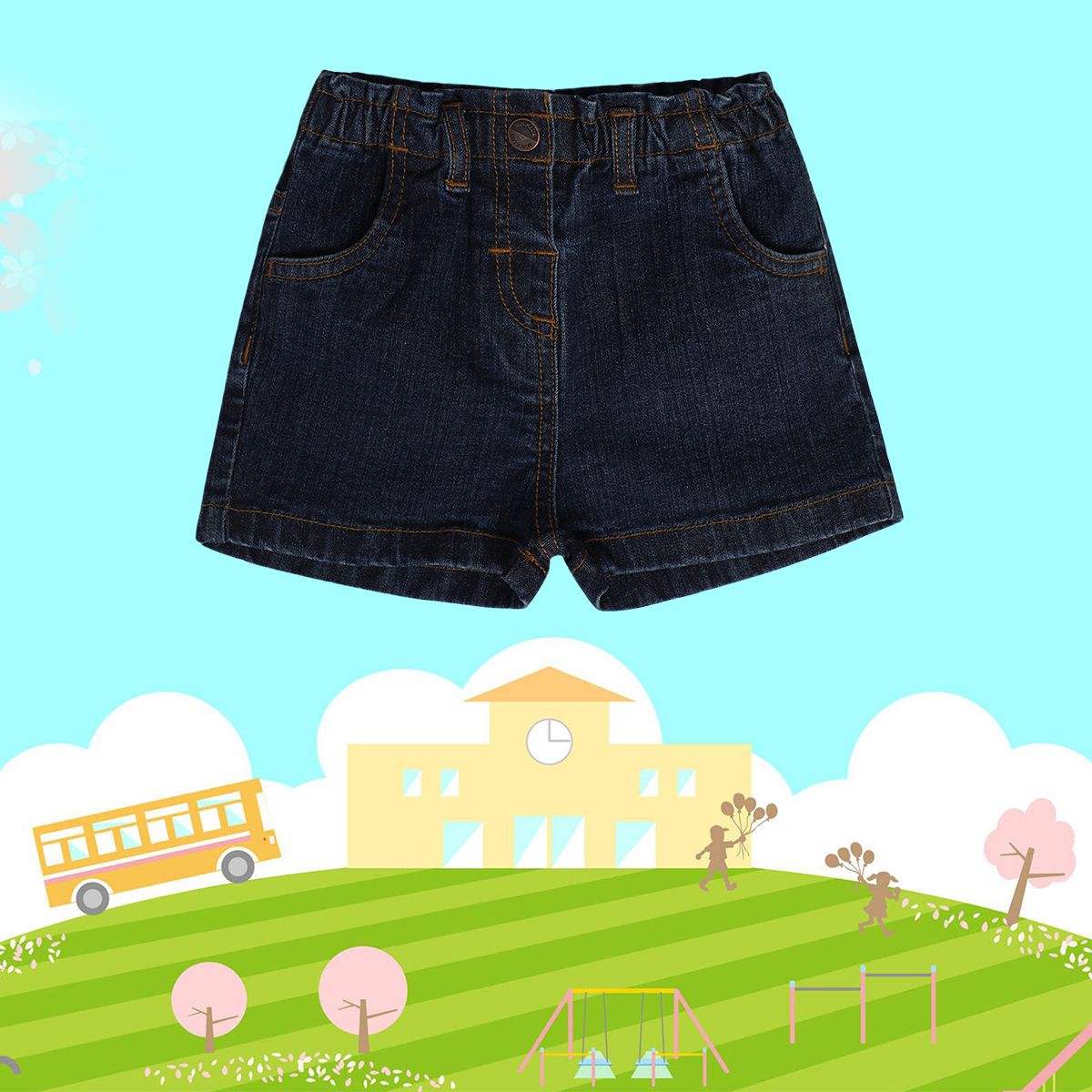 Girls Blue Pack Of 1 Shorts