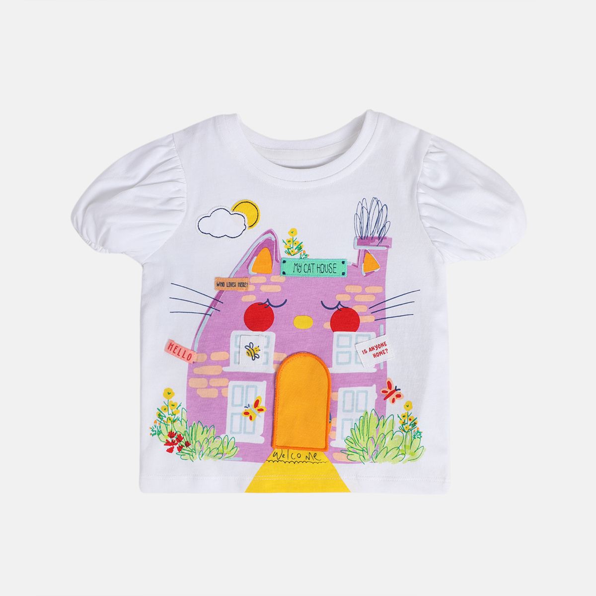 Girls White Pack Of 1 Knit Top