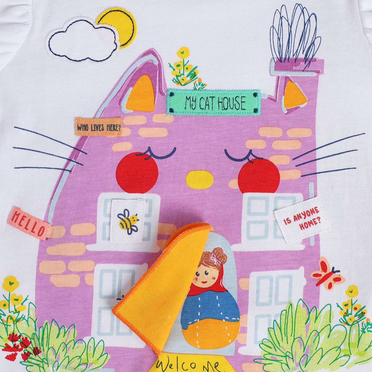 Girls White Pack Of 1 Knit Top