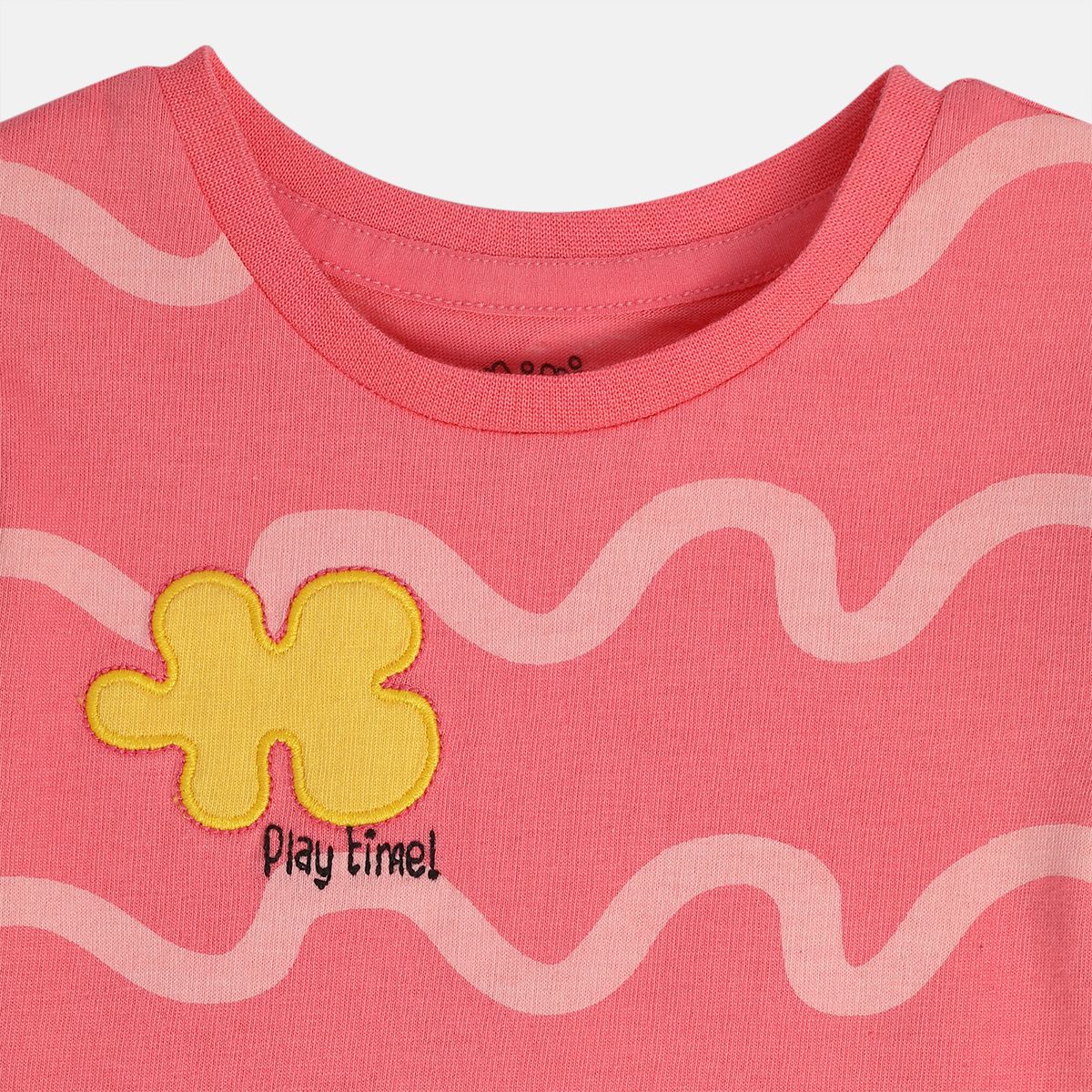 Girls Pink Frill Sleeve Knit Top