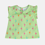 Girls Green Pack Of 1 Woven Top