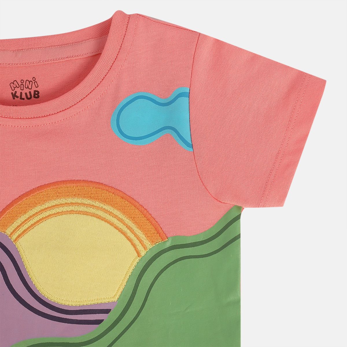 Girls Pink Short Sleeve Knit Top