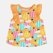 Girls Orange Pack Of 1 Knit Top