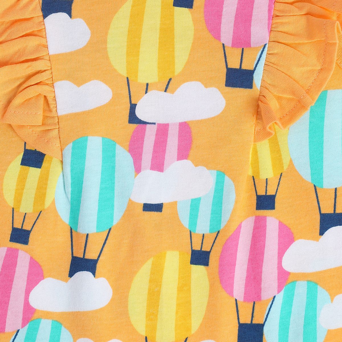Girls Orange Sleeve Less Knit Top