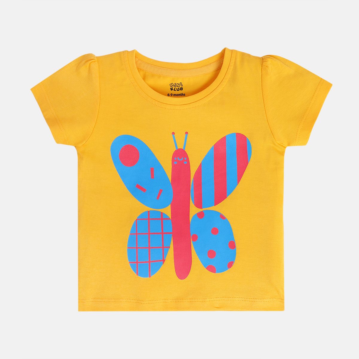 Girls Yellow Short Sleeve Knit Top