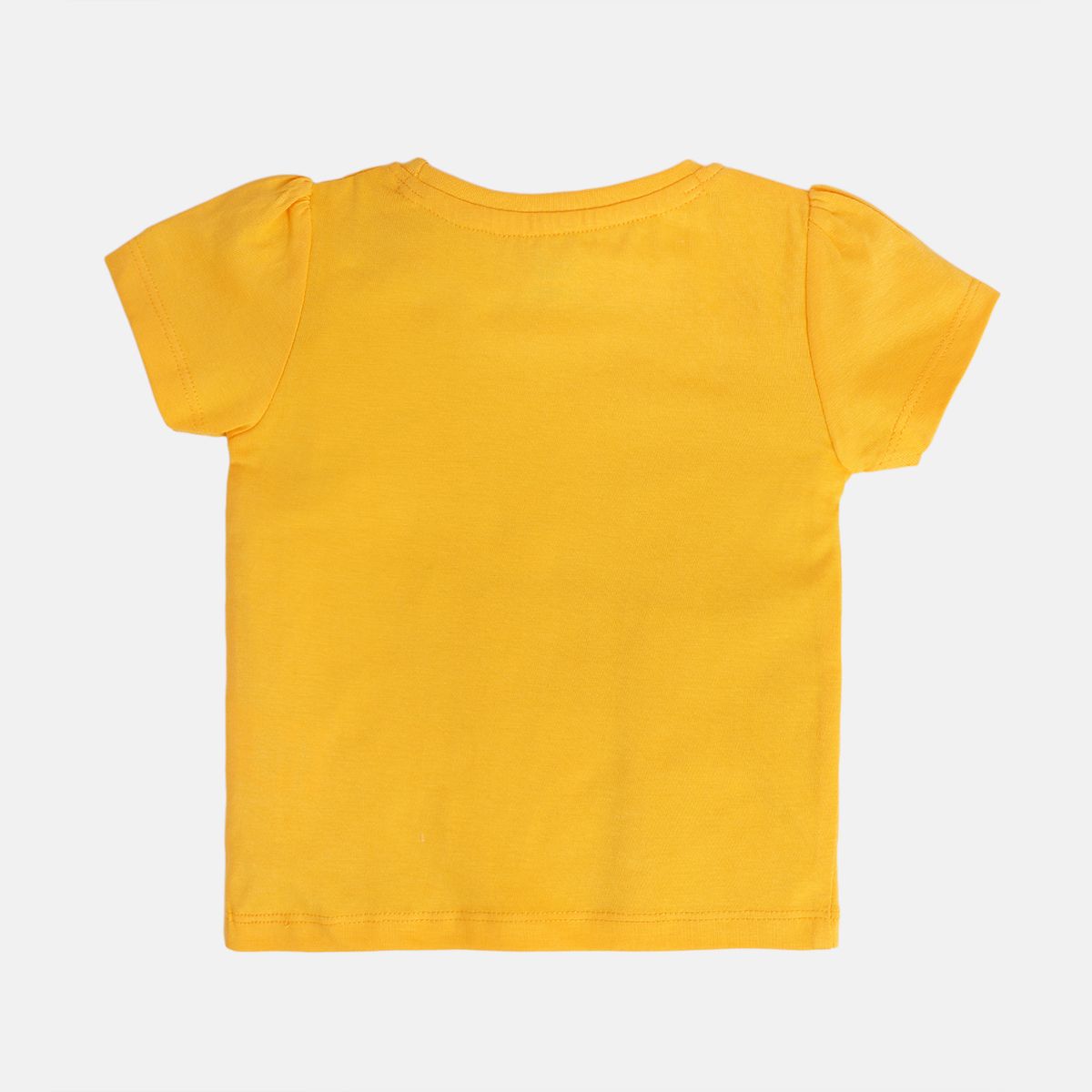 Girls Yellow Short Sleeve Knit Top