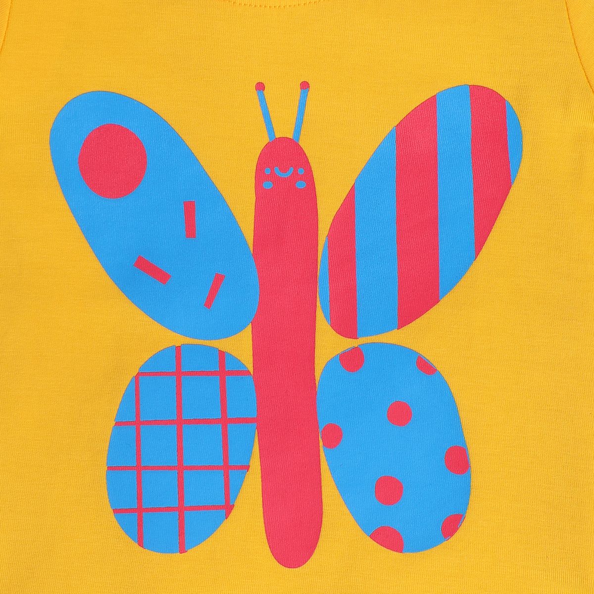 Girls Yellow Short Sleeve Knit Top
