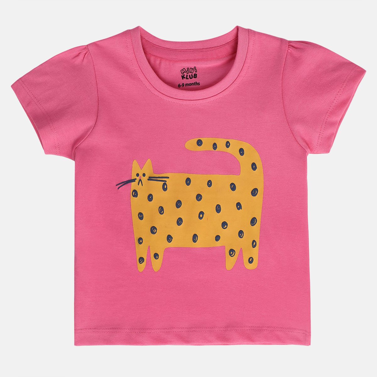 Girls Pink Short Sleeve Knit Top