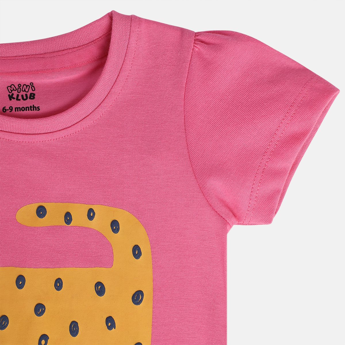 Girls Pink Short Sleeve Knit Top