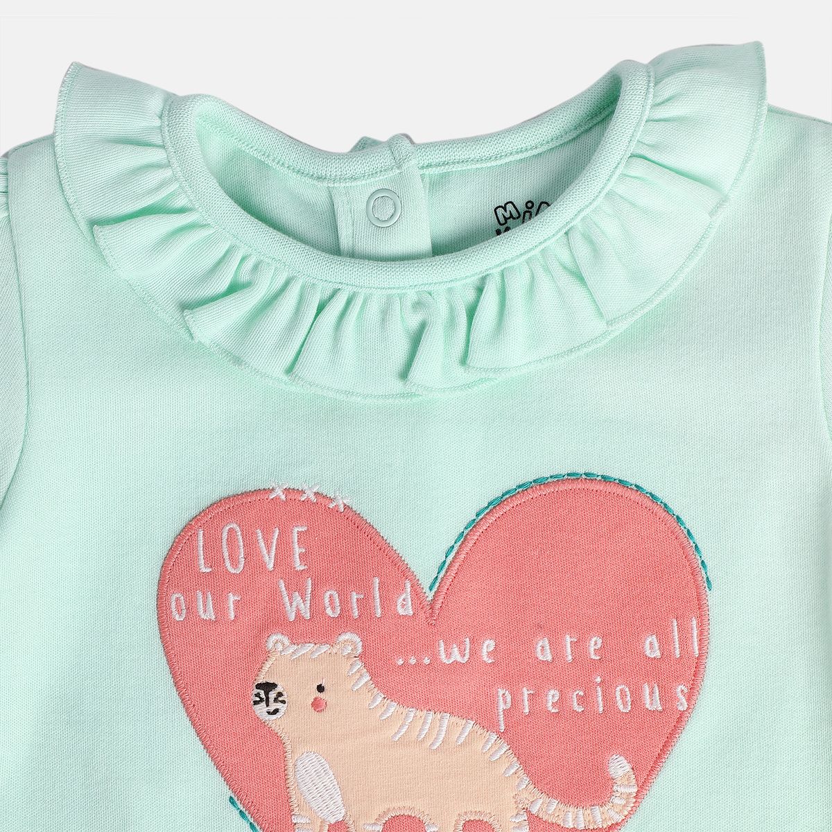 Girls Green Knit Top