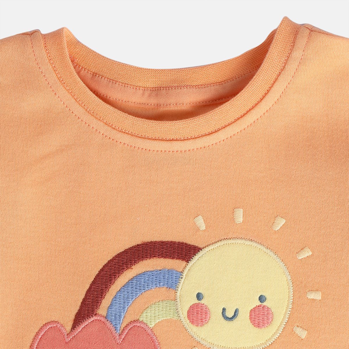 Girls Orange Knit Top