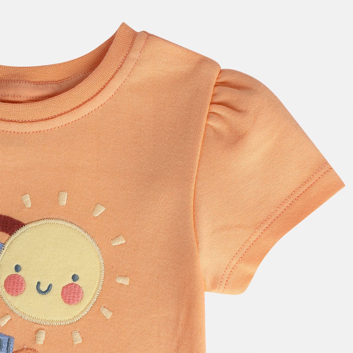 Girls Orange Knit Top