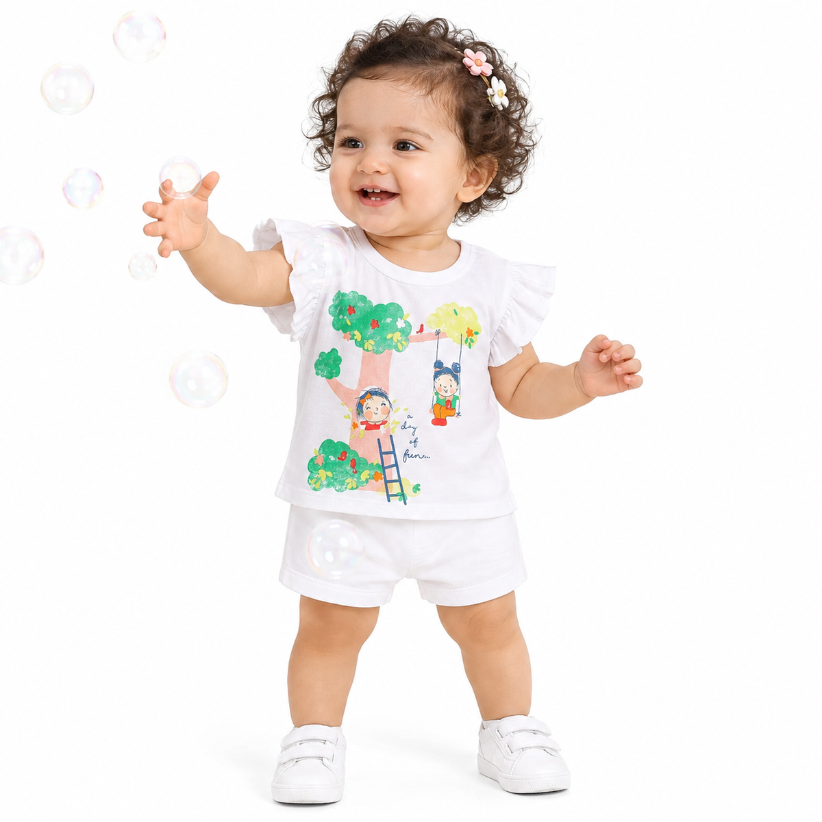 Girls White Pack Of 1 Knit Top