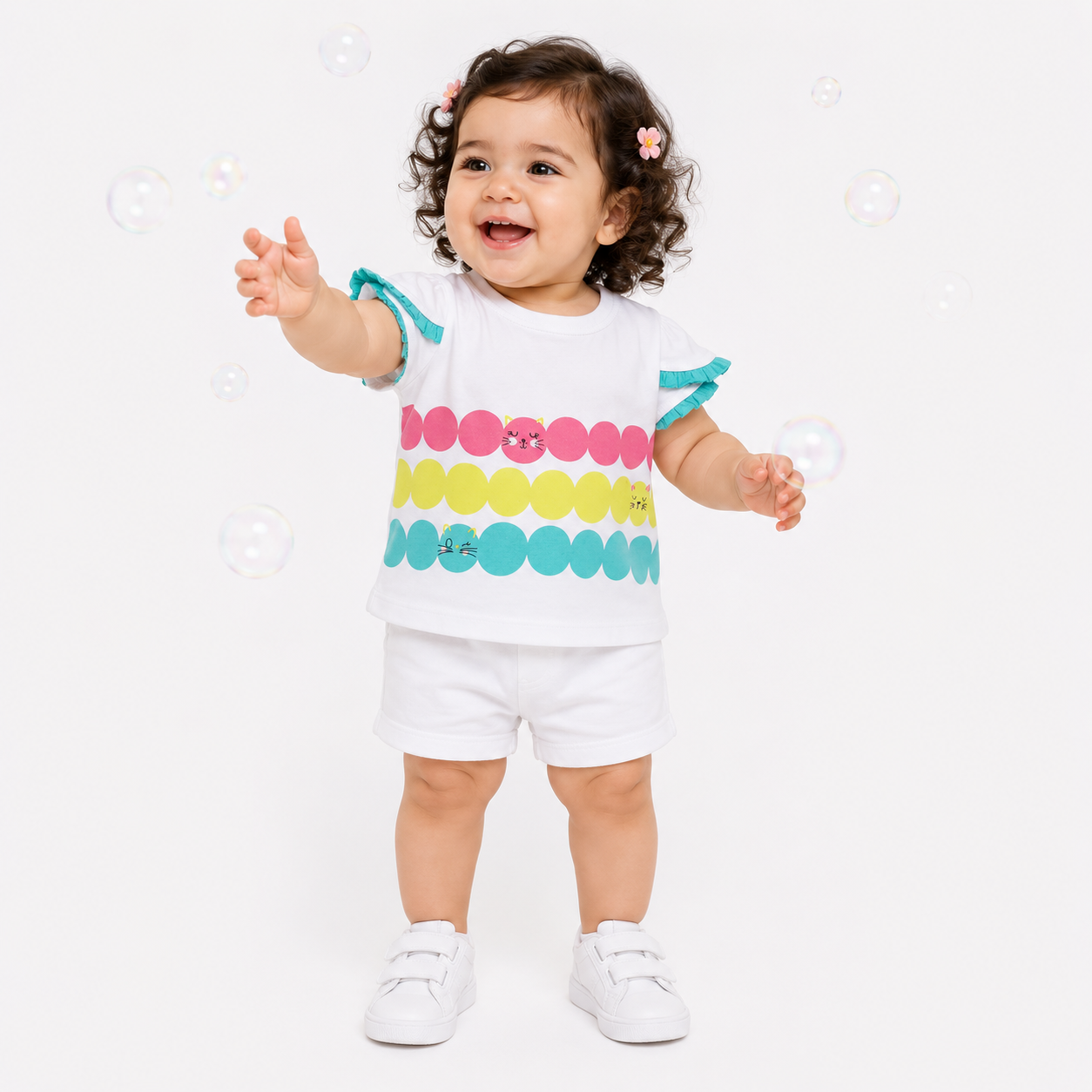 Girls White Pack Of 1 Knit Top