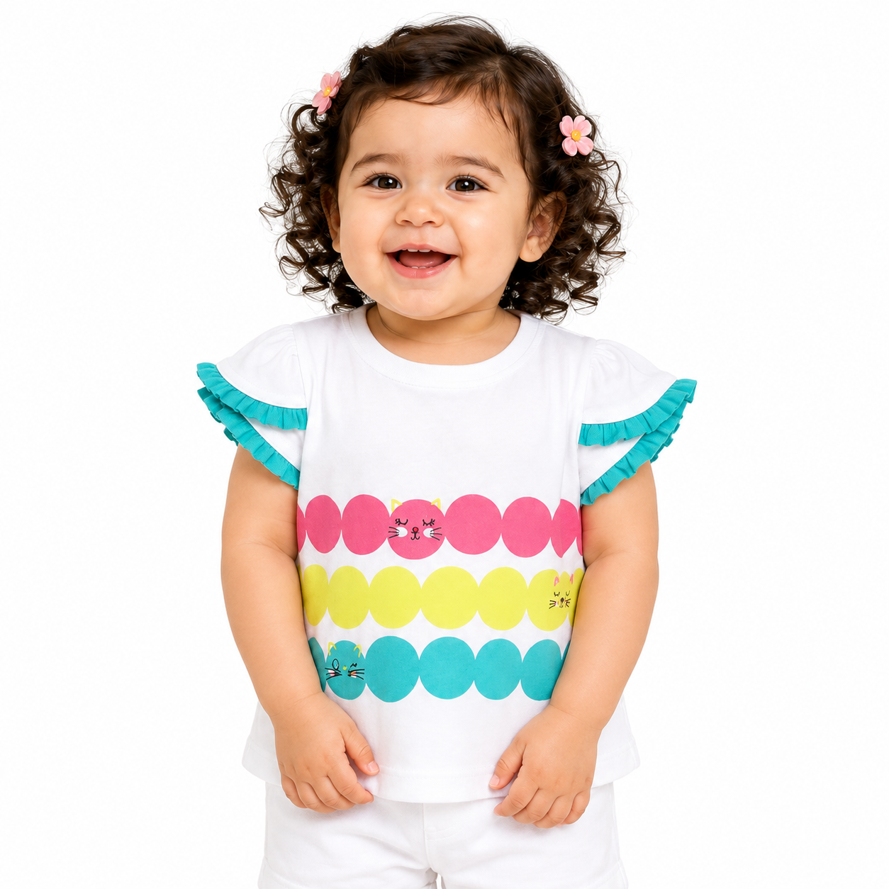 Girls White Pack Of 1 Knit Top