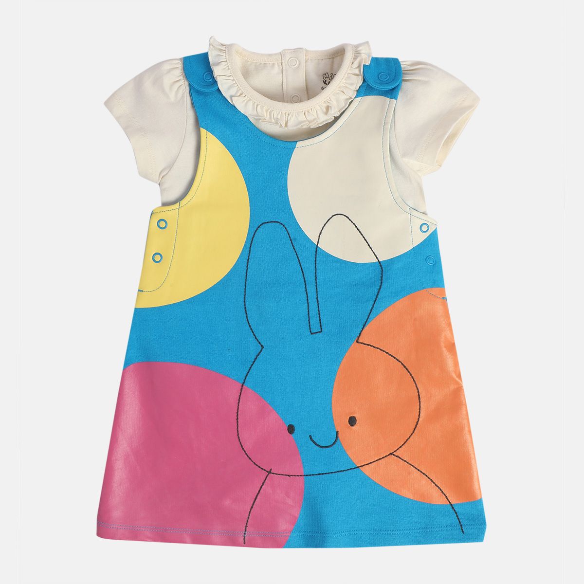 Girls White Pinny Set