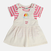 Girls Marshmallow Pack Of 2 Pinny Set