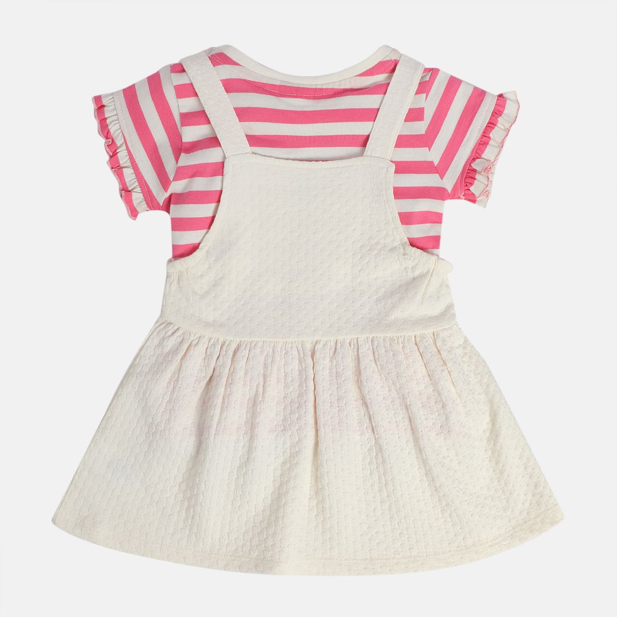 Girls Marshmallow Pack Of 2 Pinny Set