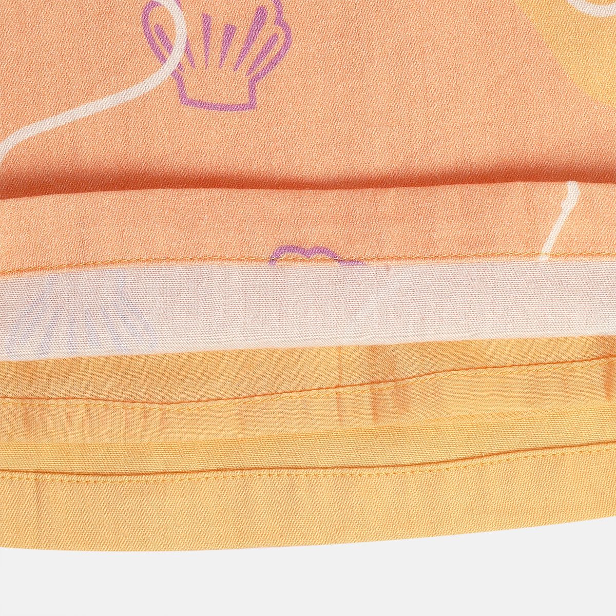 Girls Orange Pack Of 2 Pinny Set