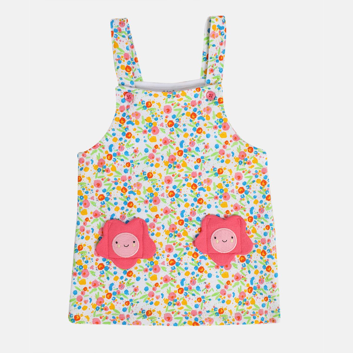 Girls White Pinny Set