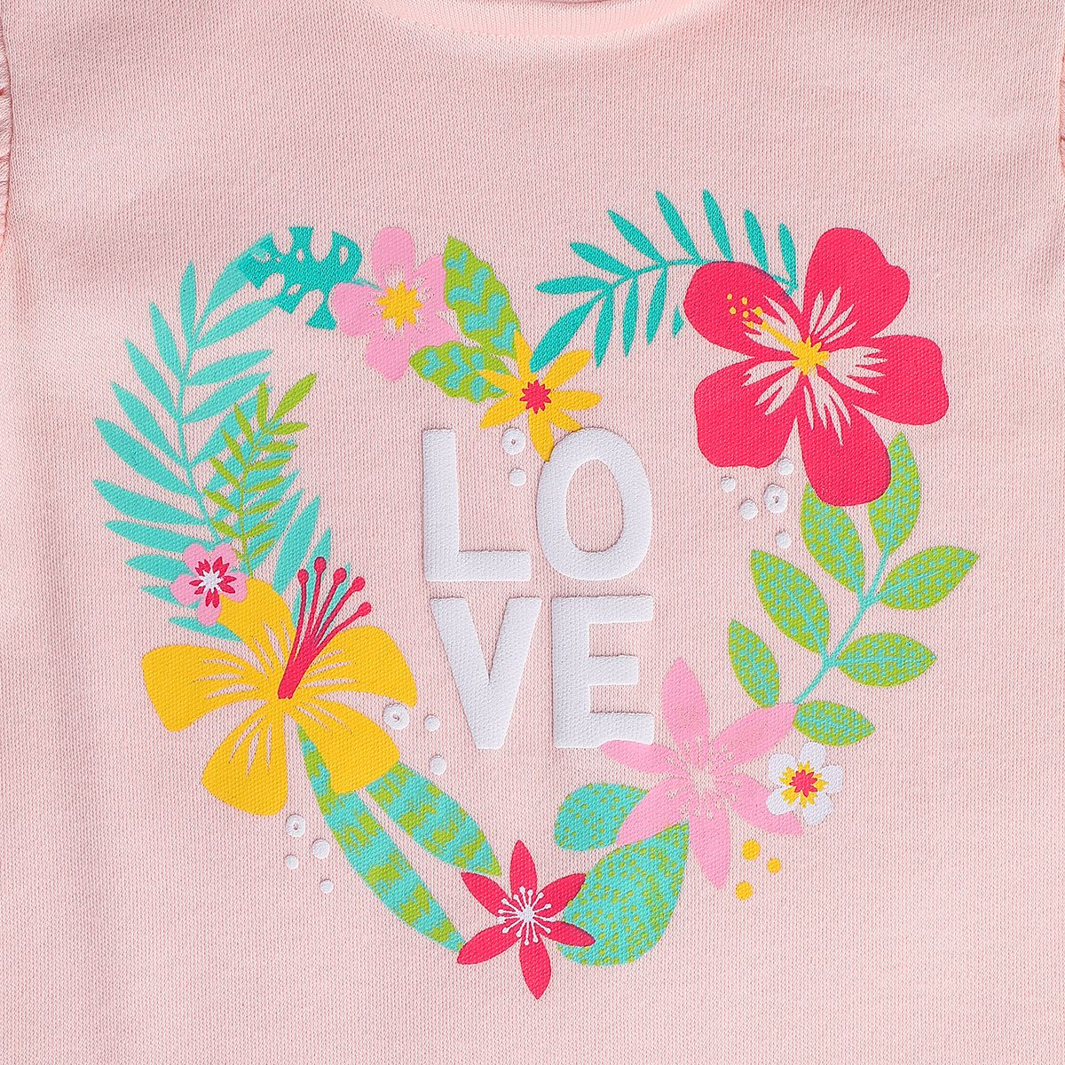 Girls White/Pink Front Open Romper