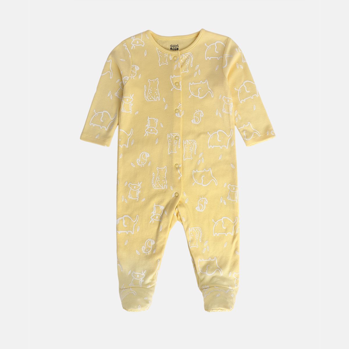 Girls Orange/Yellow Front Open Sleep Suit