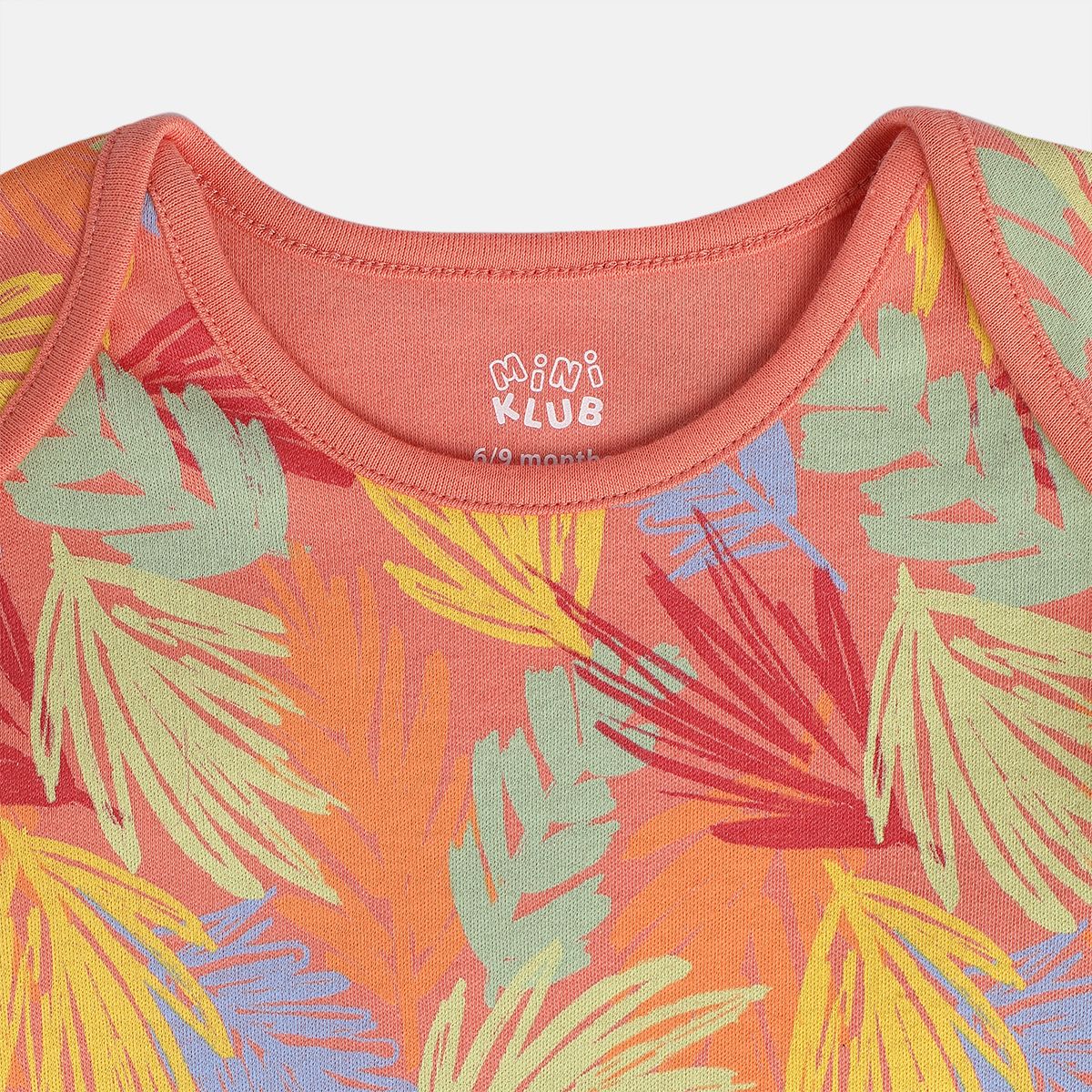 Girls Orange/Yellow Front Open Sleep Suit