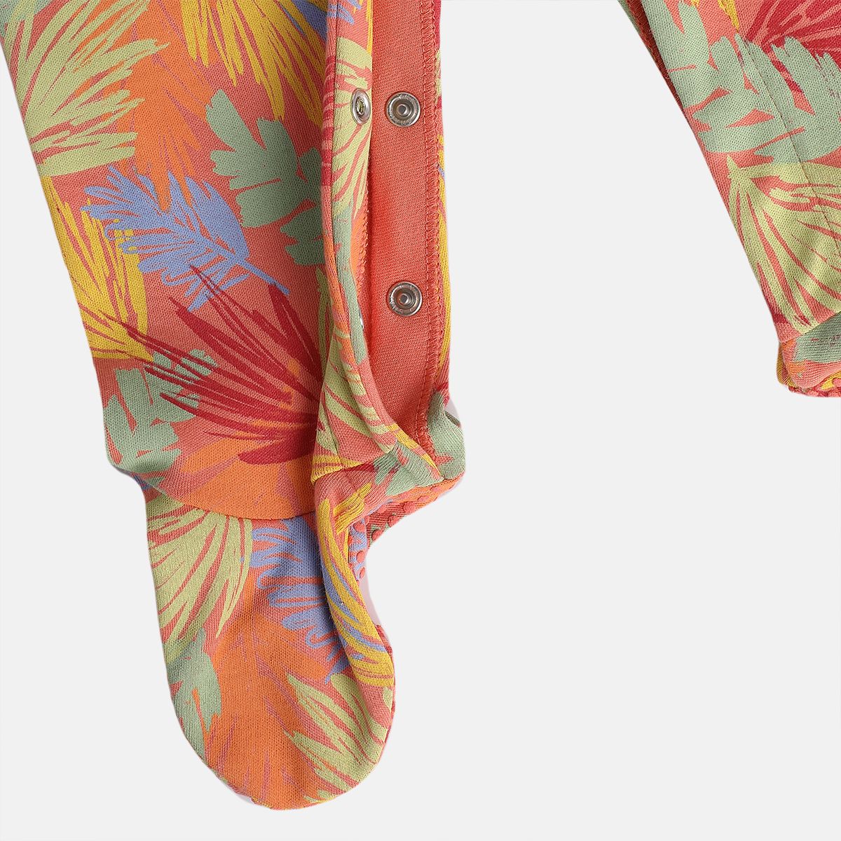 Girls Orange/Yellow Front Open Sleep Suit