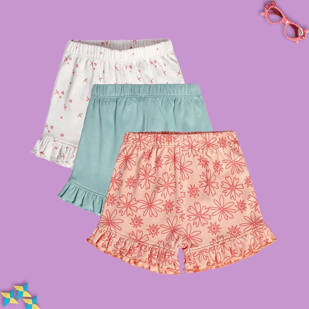 Girls Multi Shorts