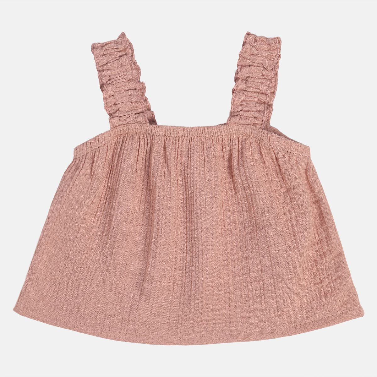 Baby Girls Solid Tiered Top, Pink