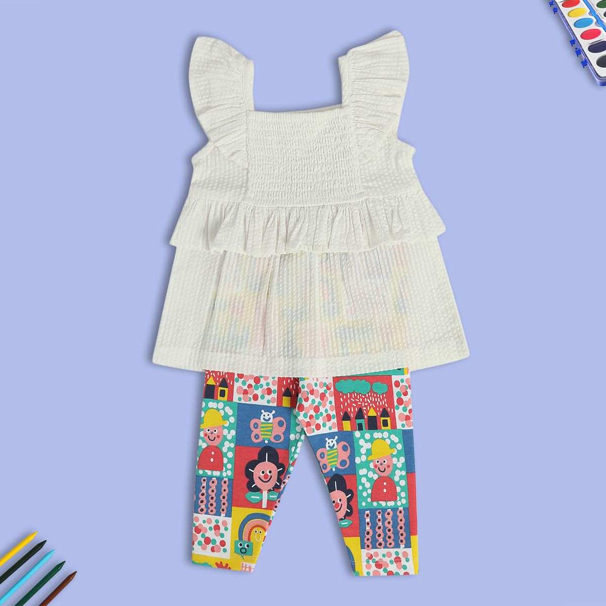 Girls Multicolor Pack Of 2 Top And Bottom