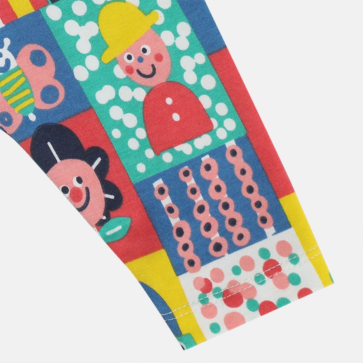 Girls Multi Sqaure Neck Top And Bottom