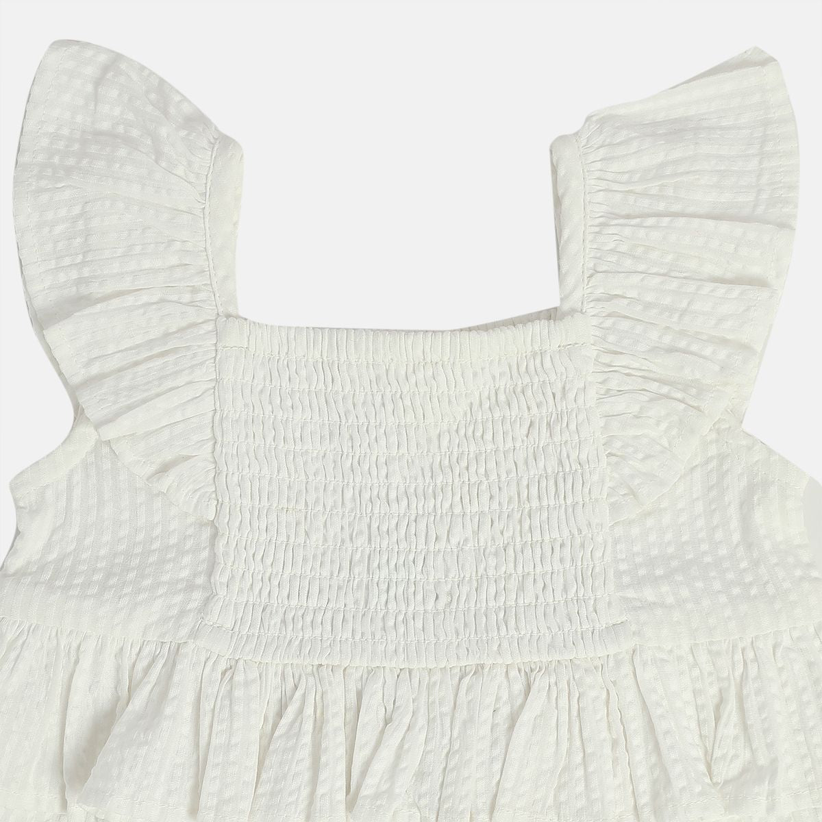 Girls Multi Sqaure Neck Top And Bottom