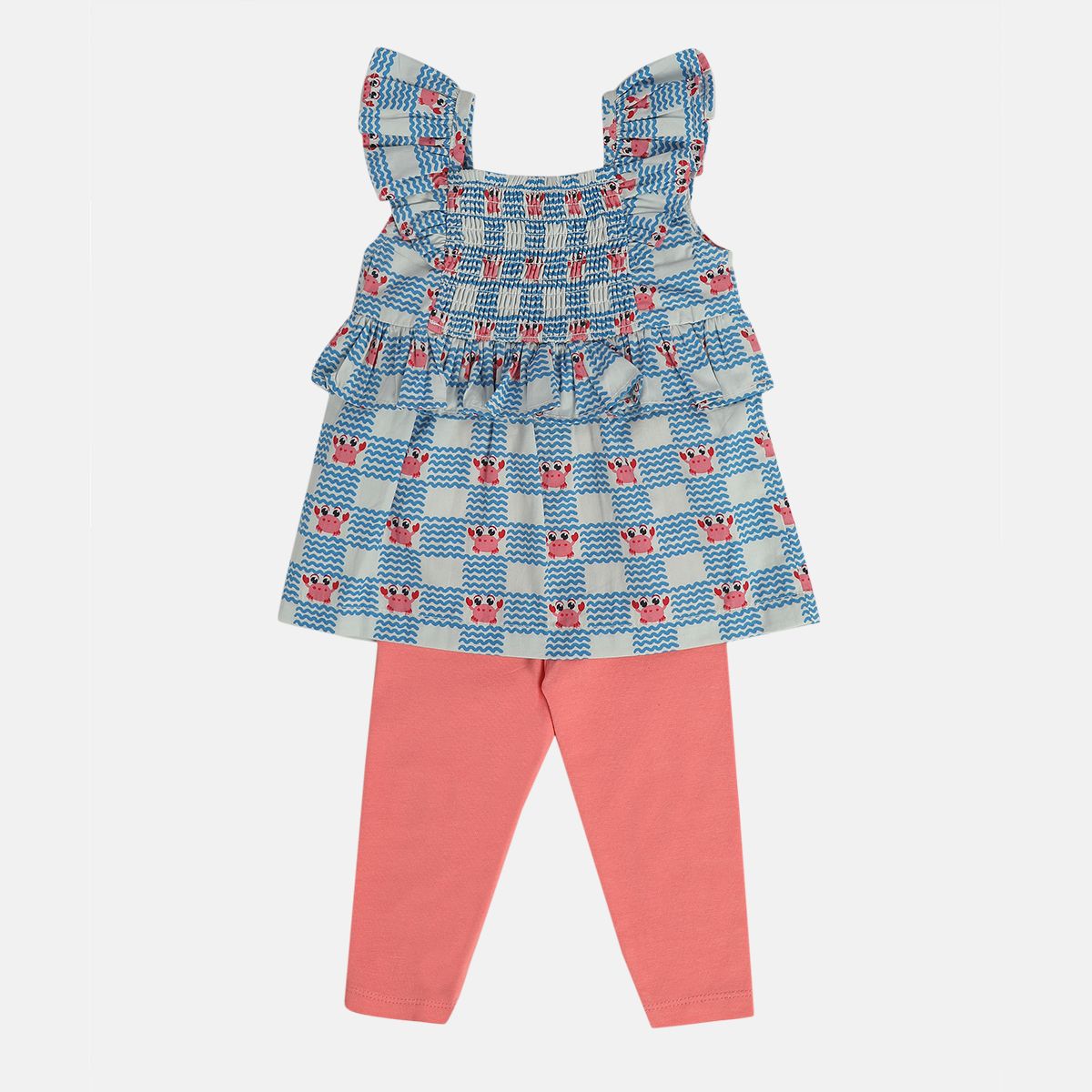 Girls Multicolor Pack Of 2 Top And Bottom