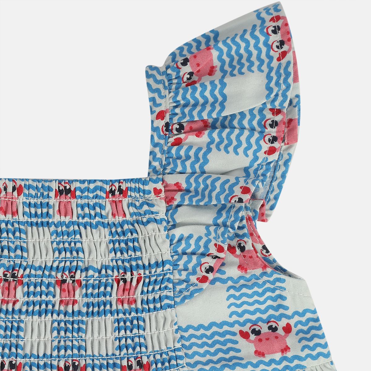 Girls Multi Sqaure Neck Top And Bottom