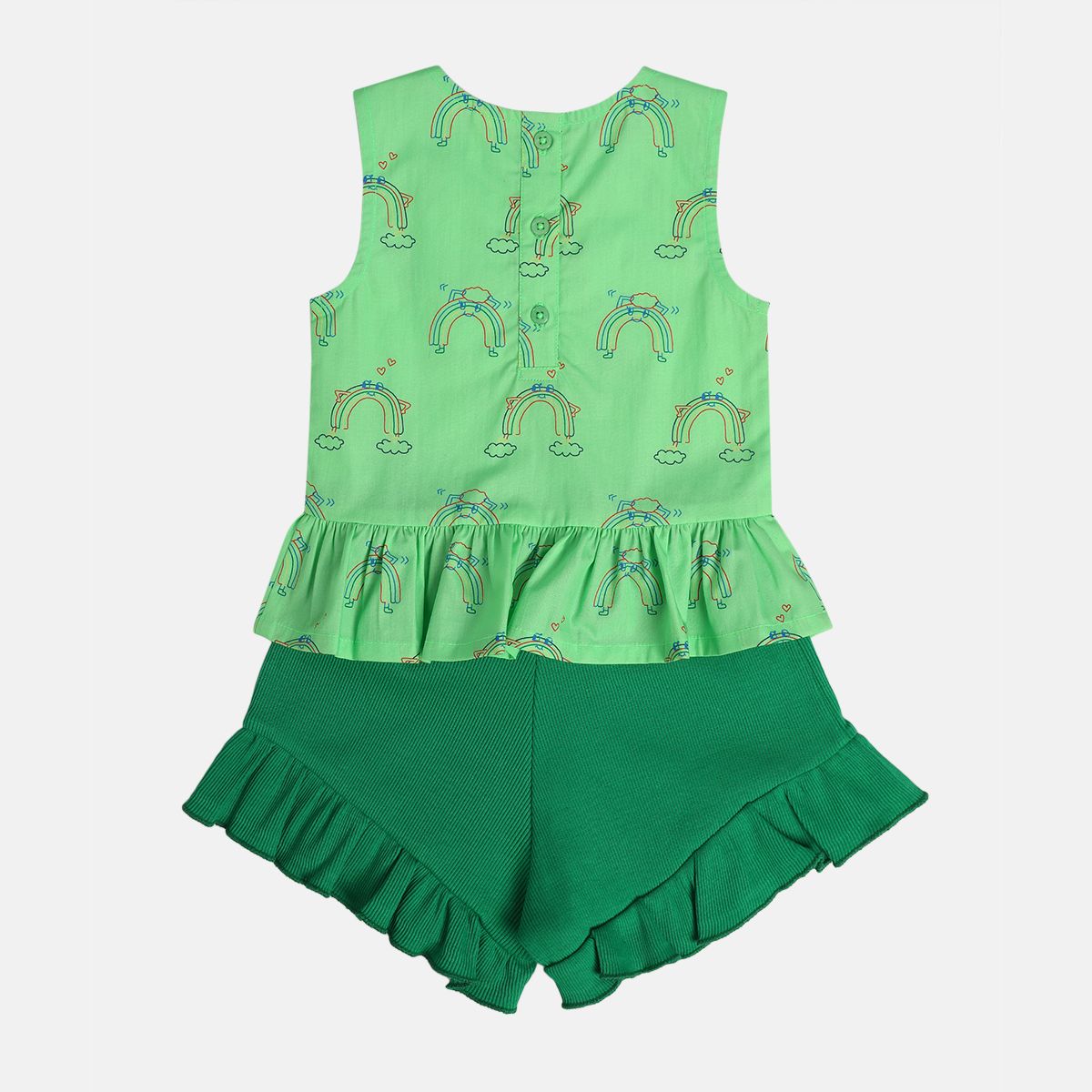 Girls Green Pack Of 2 Top And Bottom