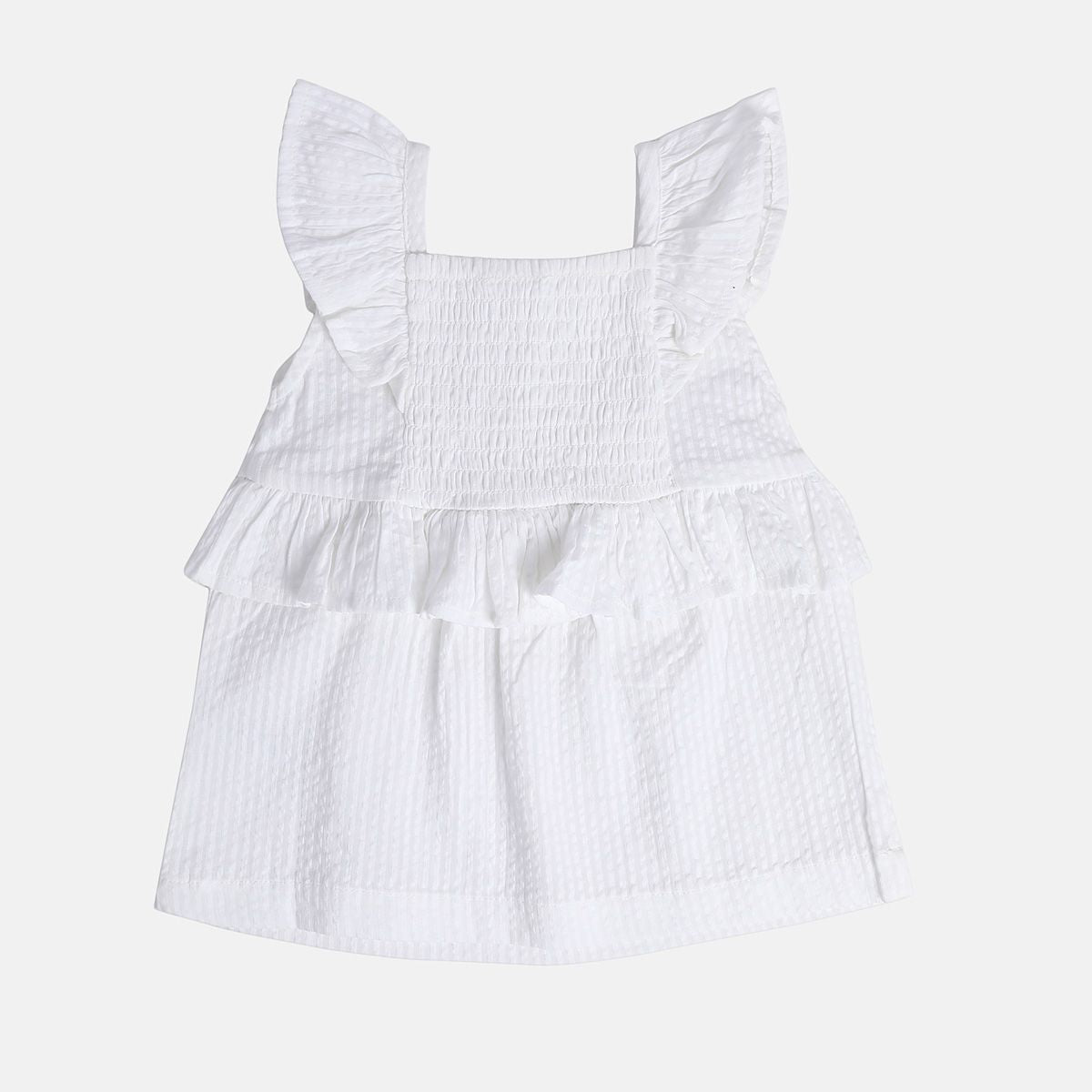 Girls Multi Square Neck Top And Bottom
