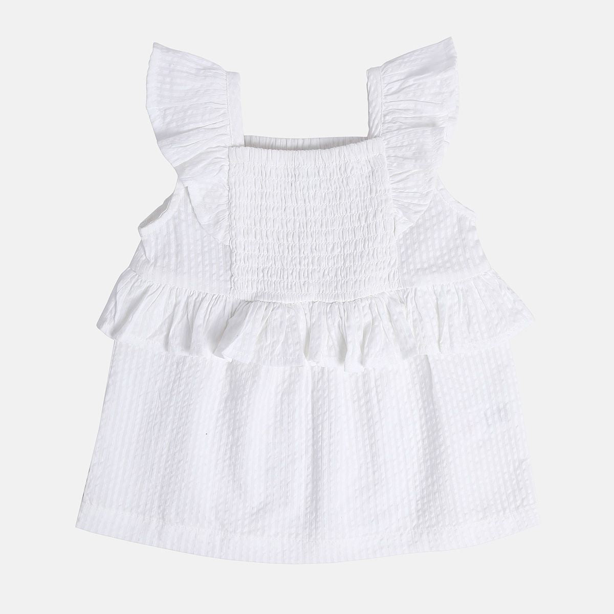 Girls Multi Square Neck Top And Bottom