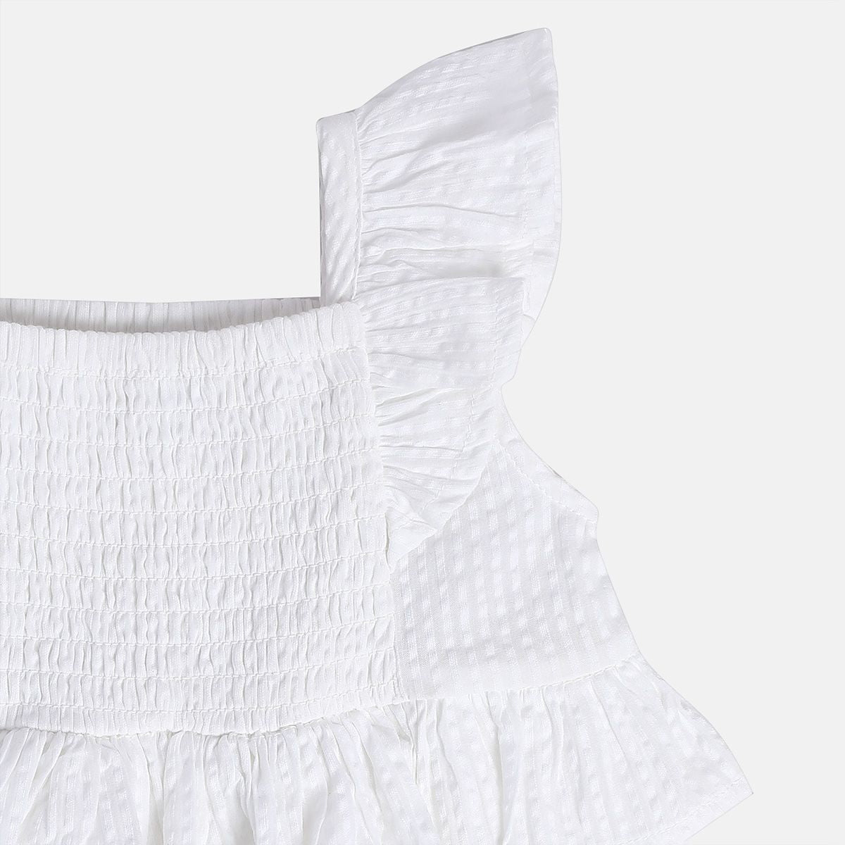 Girls Multi Square Neck Top And Bottom