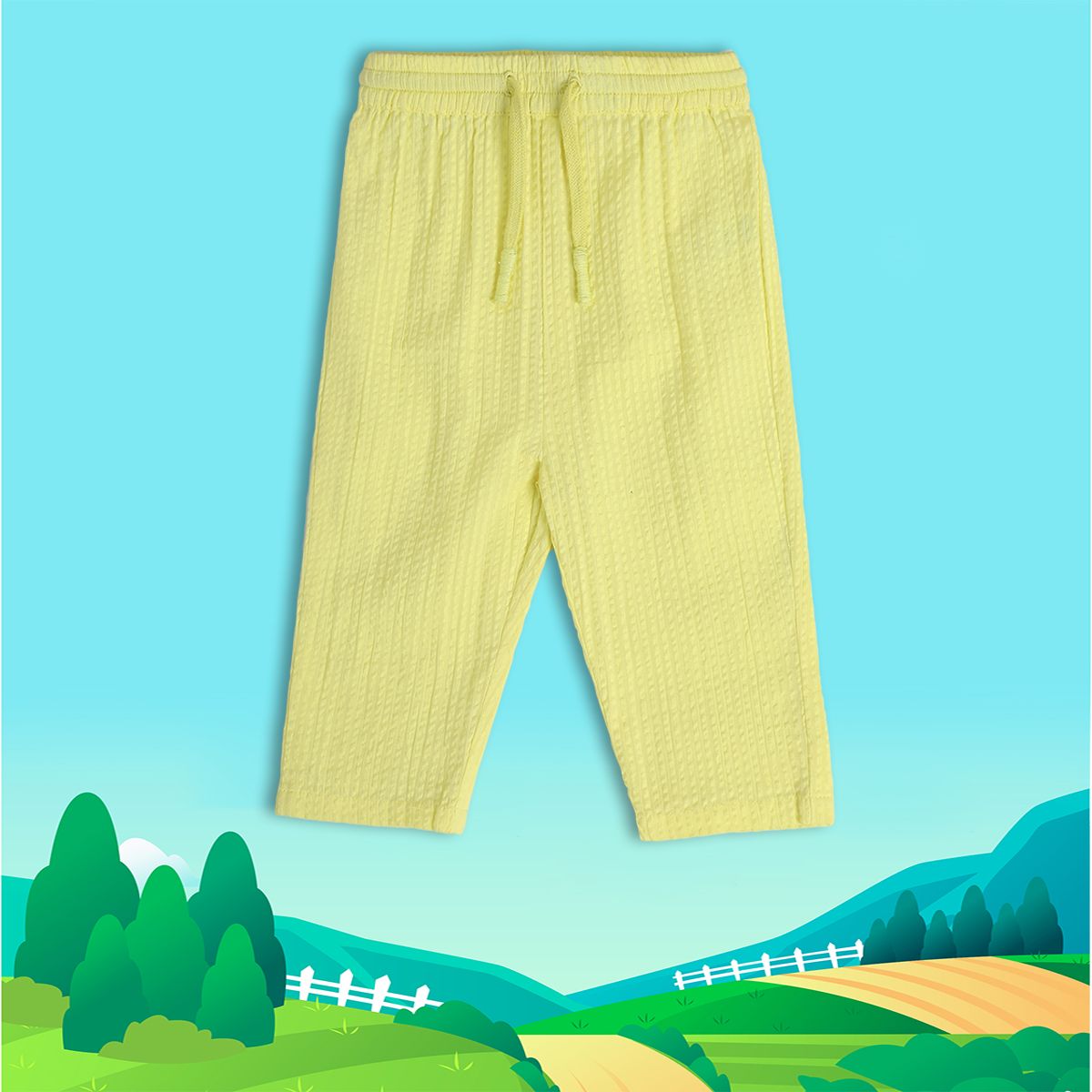 Girls Yellow Woven Pant