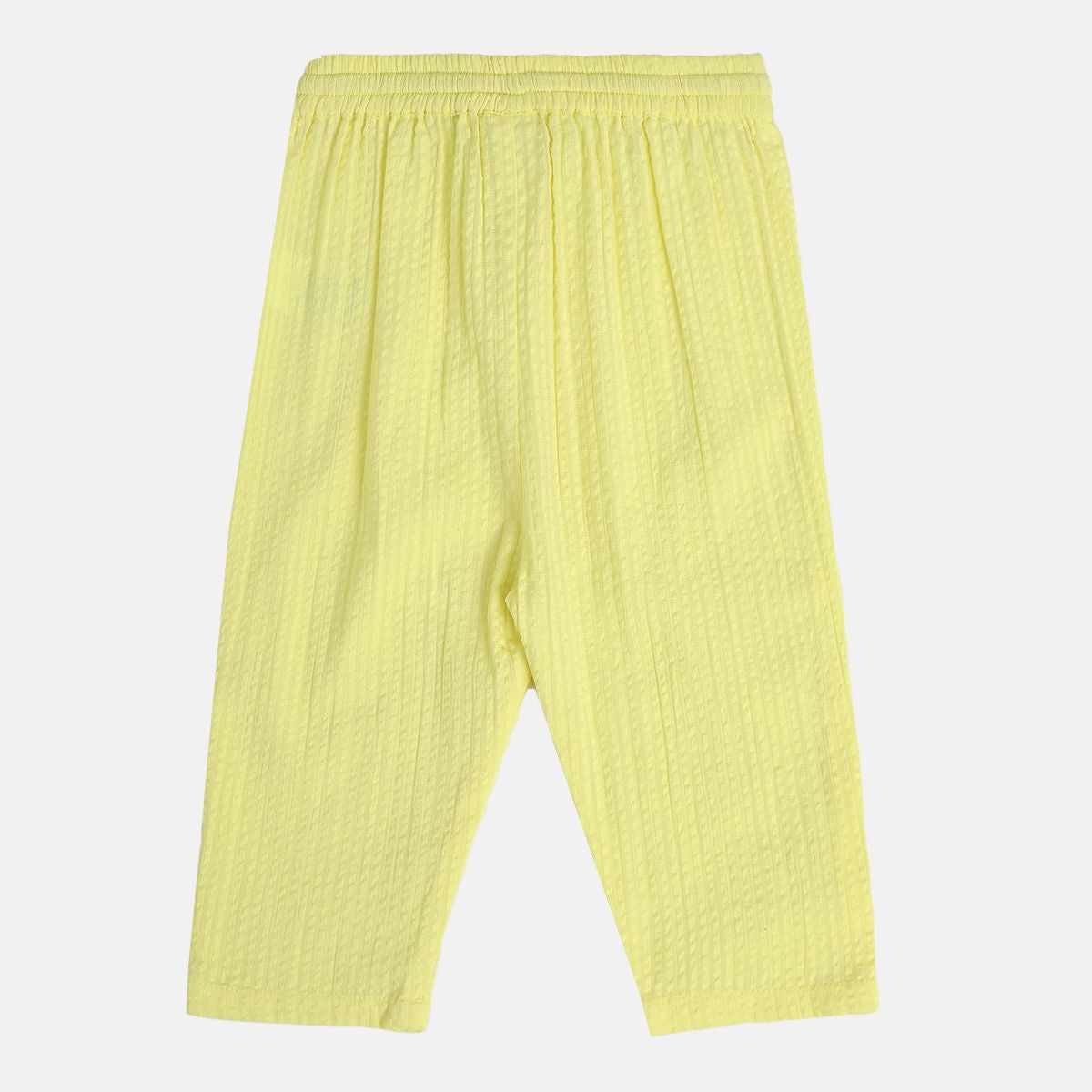 Girls Yellow Woven Pant