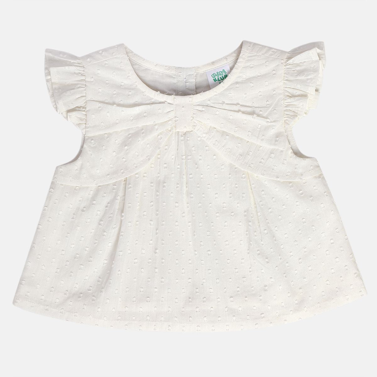 Girls Cream Pack Of 1 Woven Top