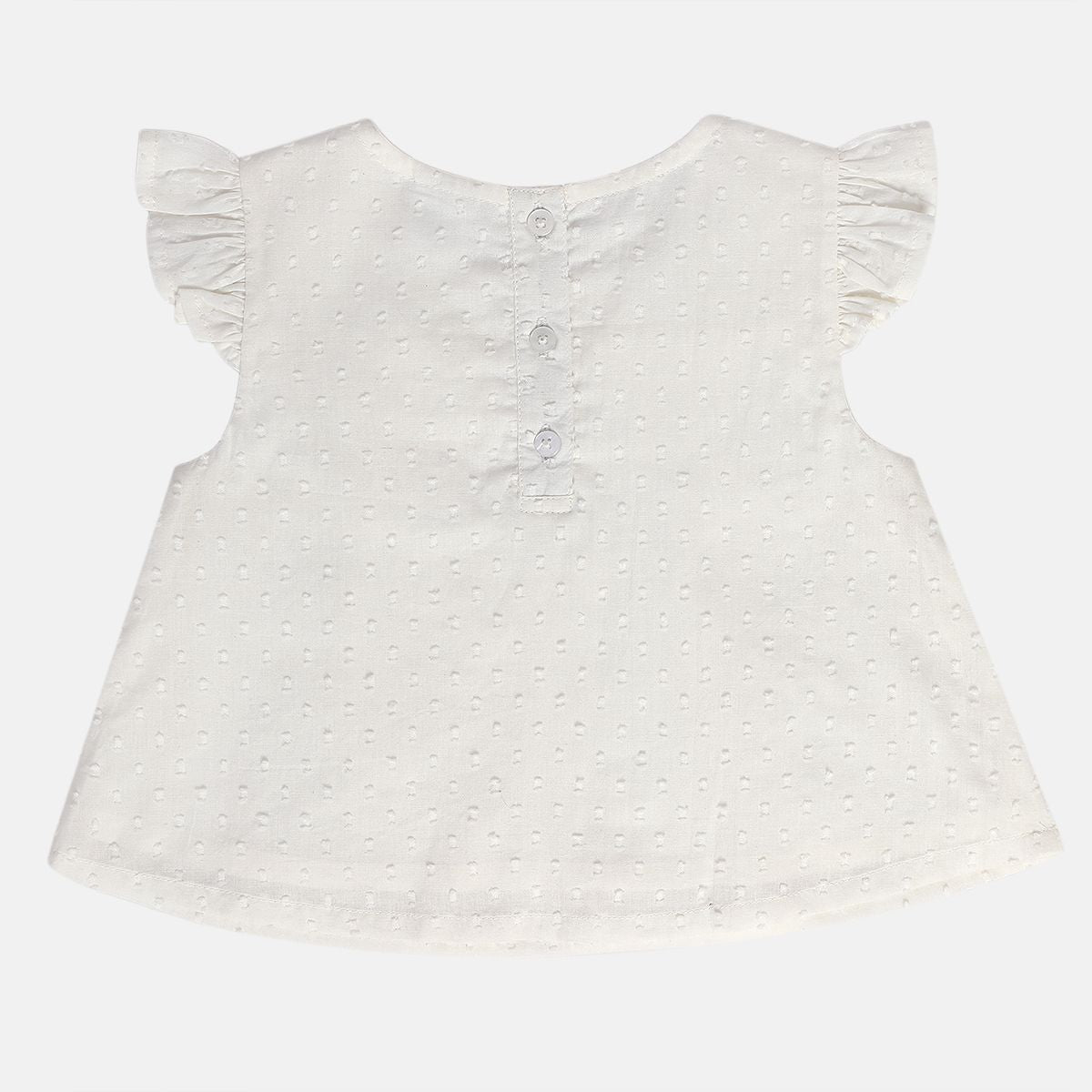 Girls Cream Pack Of 1 Woven Top