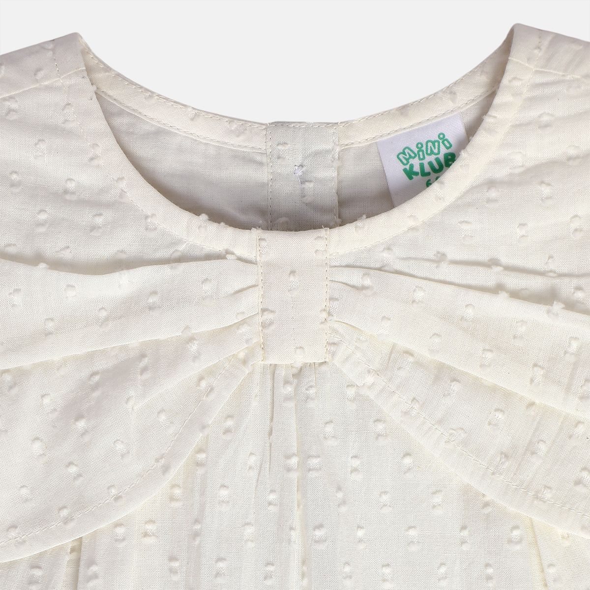 Girls Cream Pack Of 1 Woven Top