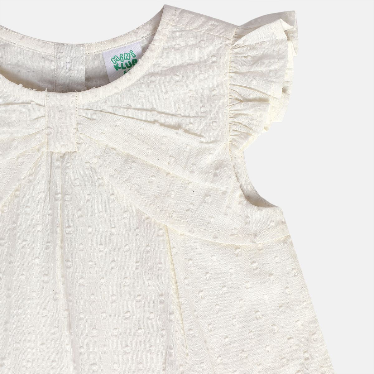 Girls Cream Pack Of 1 Woven Top